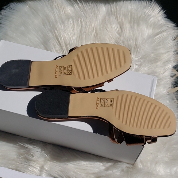 ALDO Astirassa Bronze Slide Sandals NEW IN BOX - Picture 12 of 14